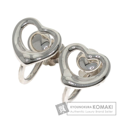 TIFFANY&Co. Open heart Earring Silver Ladies [Used]