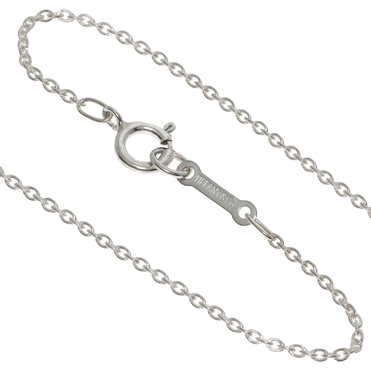 TIFFANY&Co. Open heart Necklace Silver Ladies [Used]