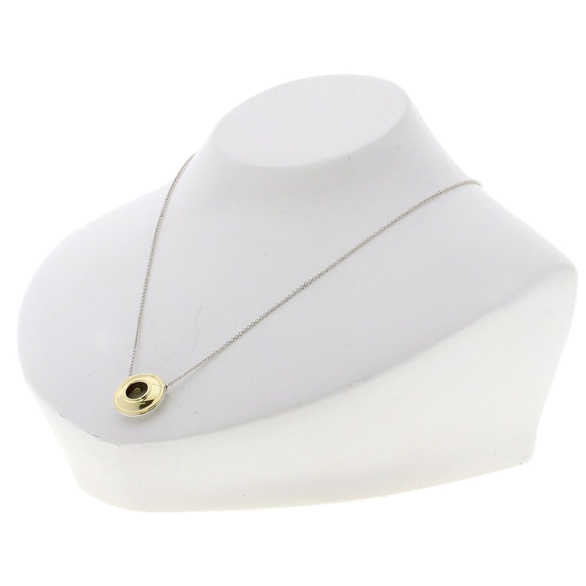 TIFFANY&Co. Circle Necklace Silver 18K Yellow GoldLadies [Used]