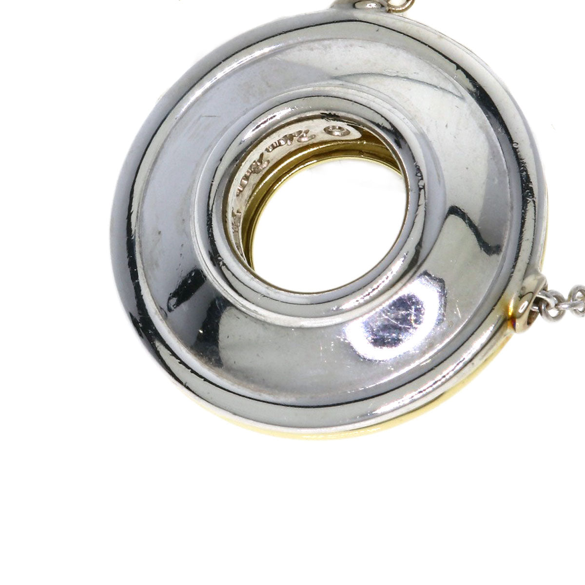 TIFFANY&Co. Circle Necklace Silver 18K Yellow GoldLadies [Used]