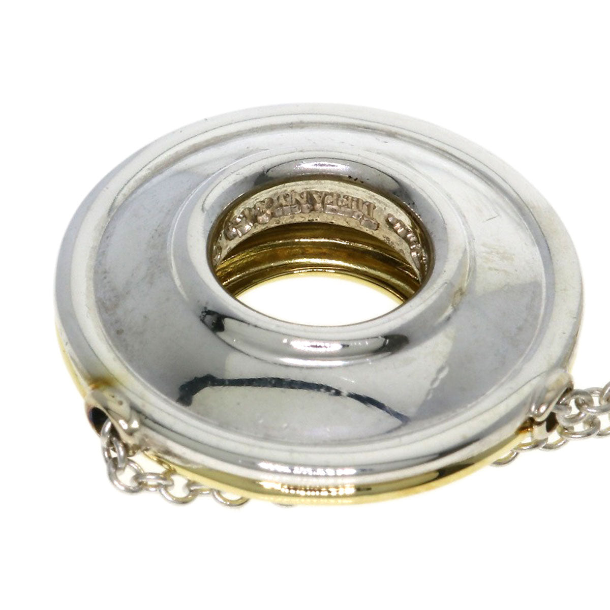 TIFFANY&Co. Circle Necklace Silver 18K Yellow GoldLadies [Used]