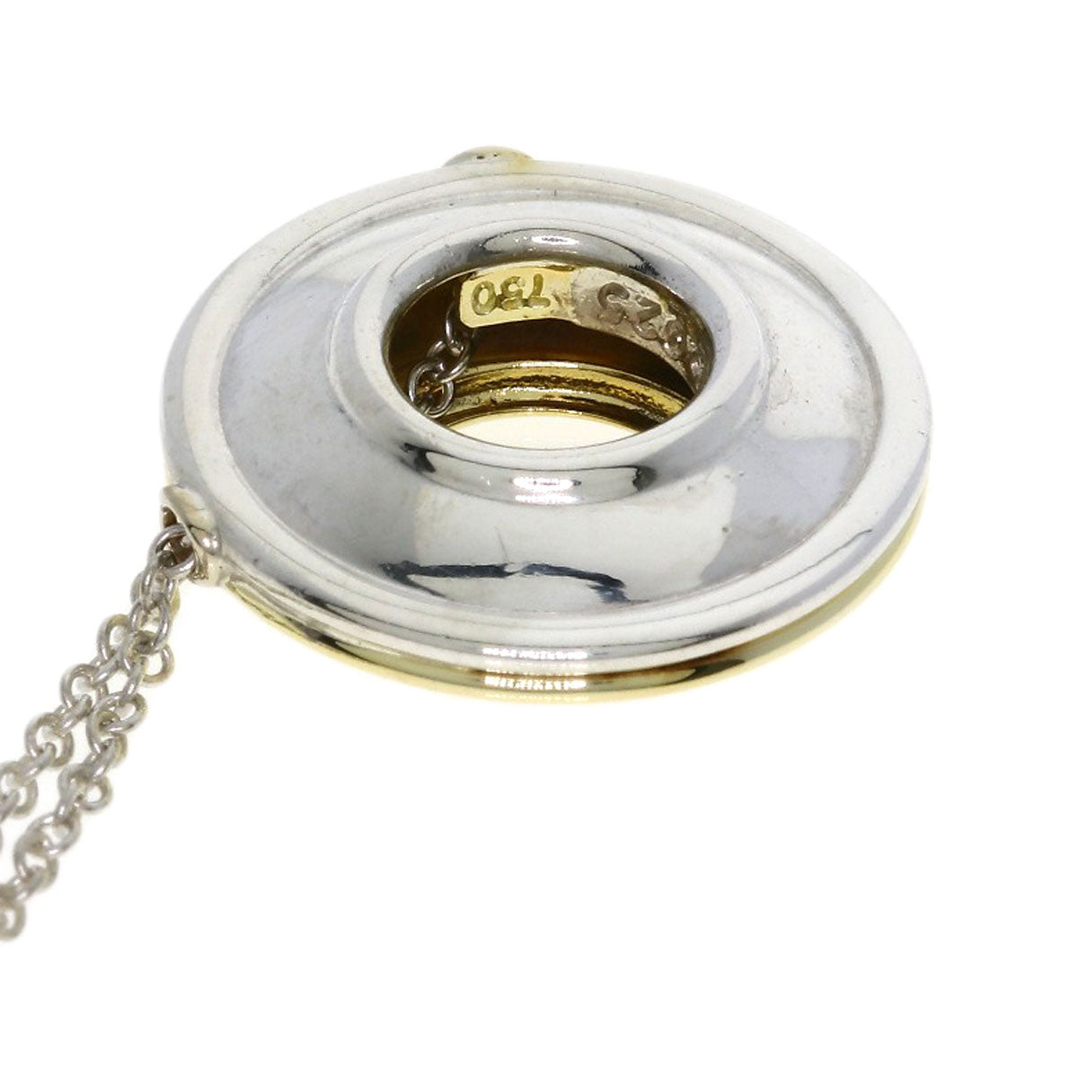 TIFFANY&Co. Circle Necklace Silver 18K Yellow GoldLadies [Used]