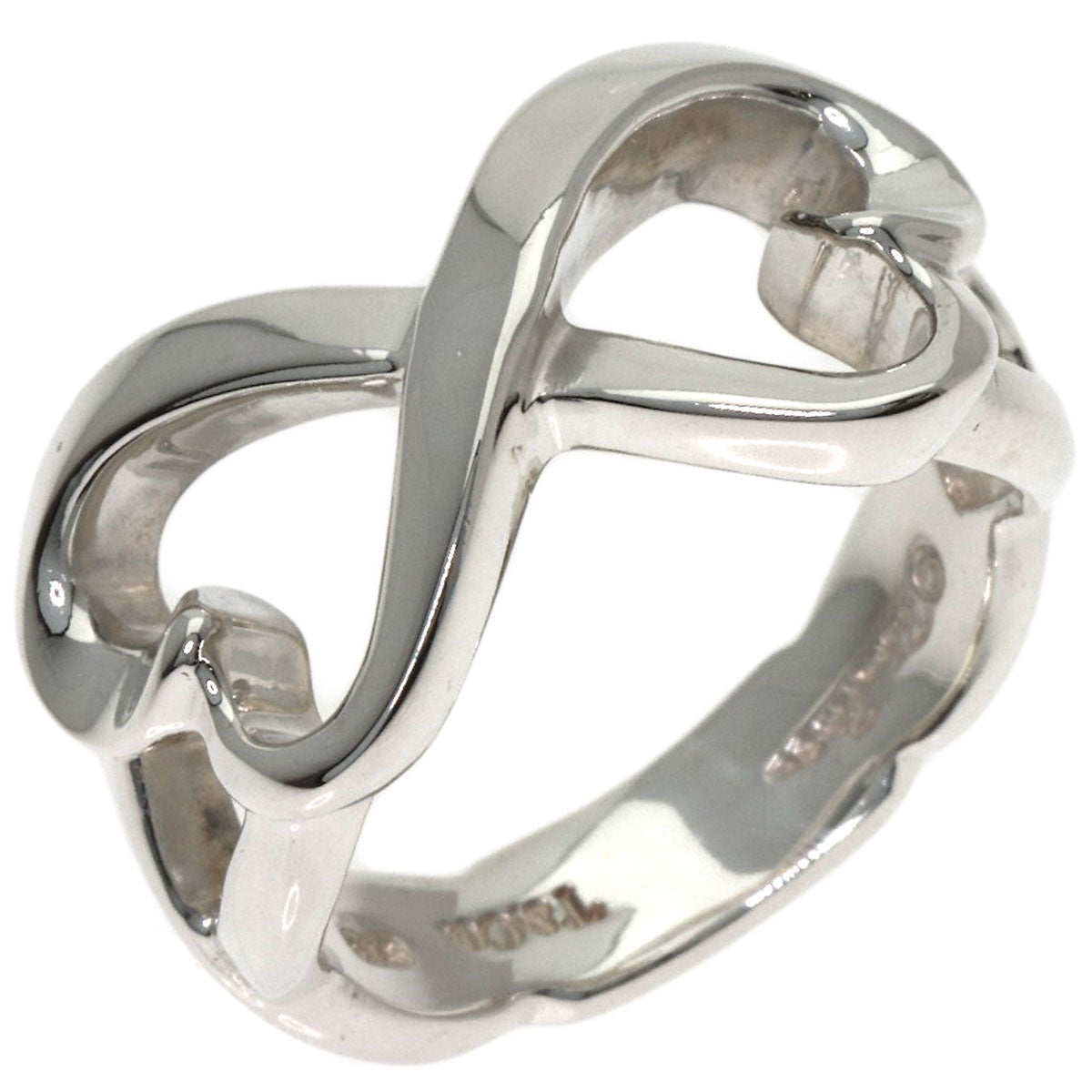 TIFFANY&Co. Double Loving Heart Ring Silver Ladies [Used]