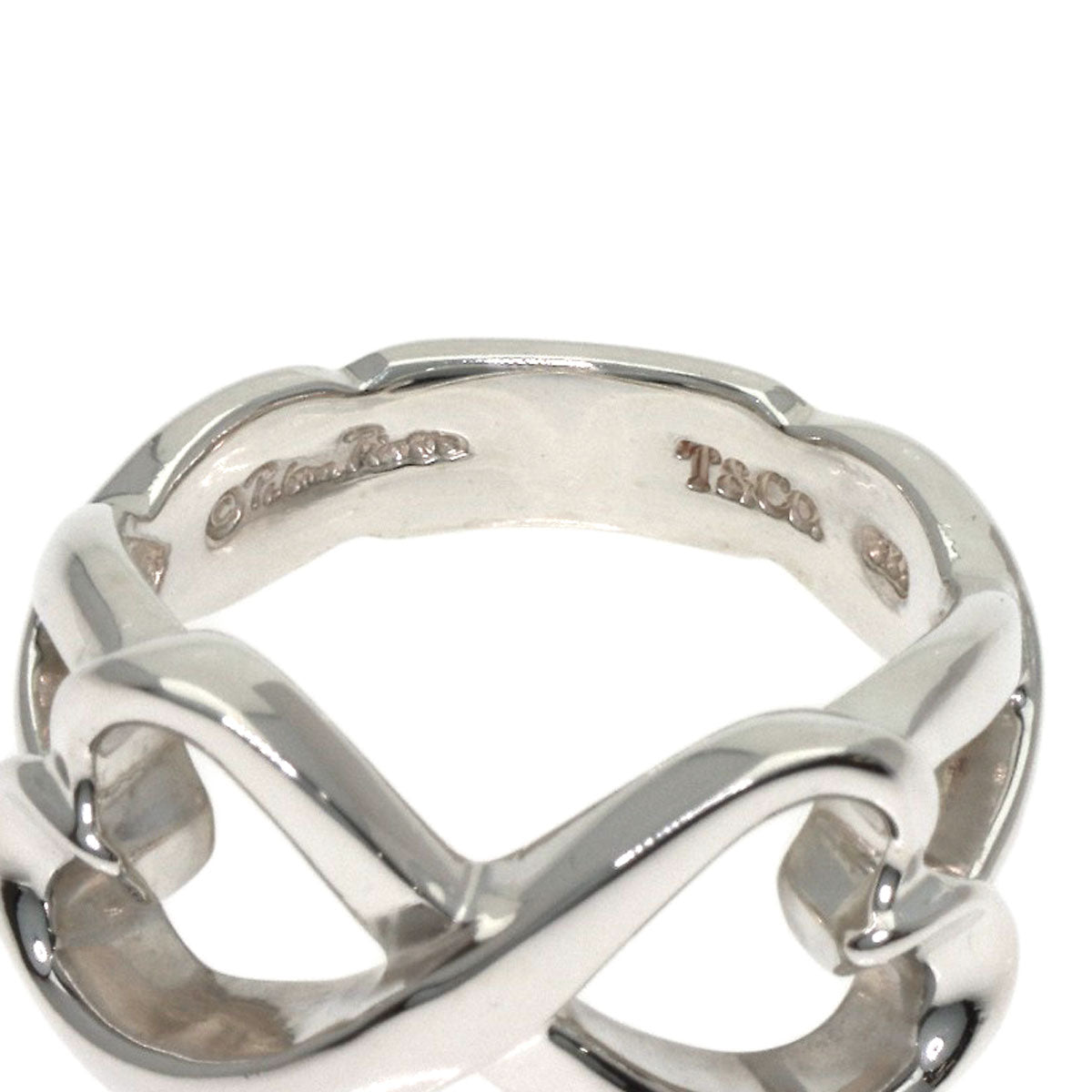 TIFFANY&Co. Double Loving Heart Ring Silver Ladies [Used]
