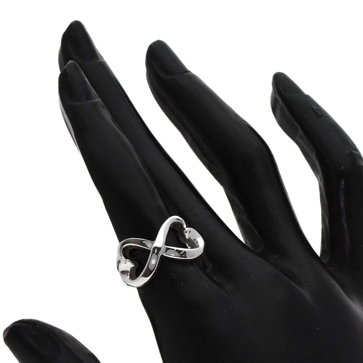 TIFFANY&Co. Double Loving Heart Ring Silver Ladies [Used]