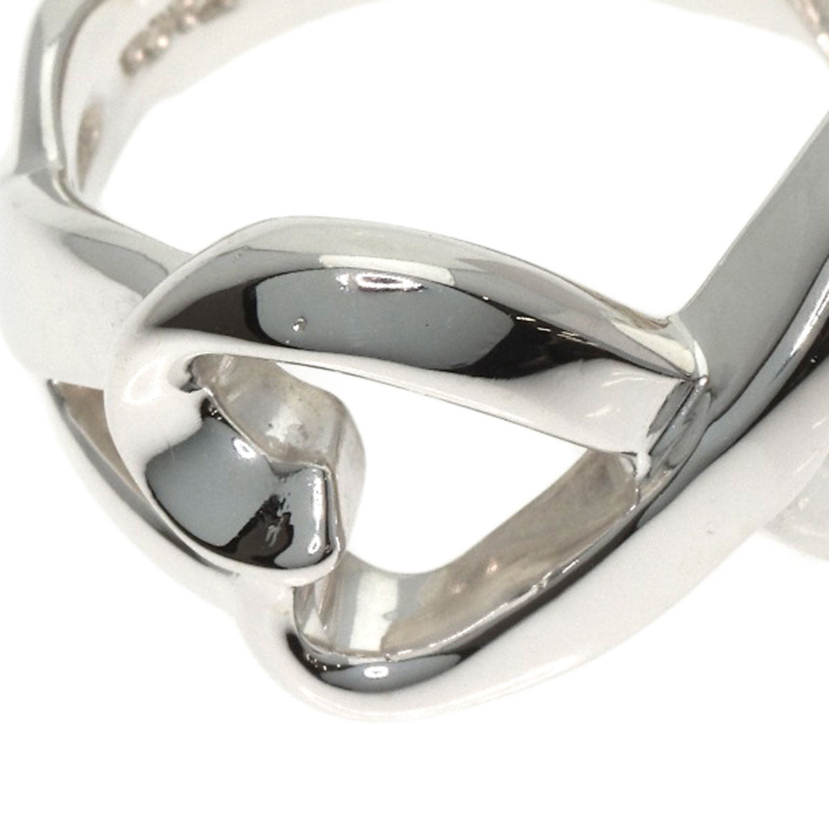 TIFFANY&Co. Double Loving Heart Ring Silver Ladies [Used]