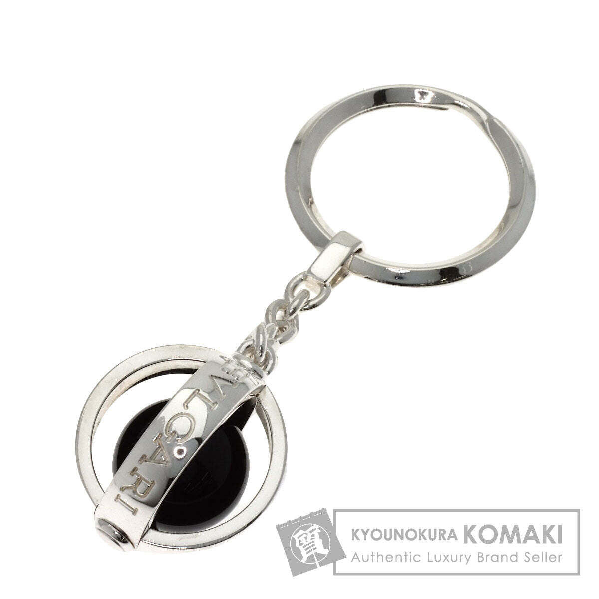BVLGARI logo Key ring Silver Ladies [Used]