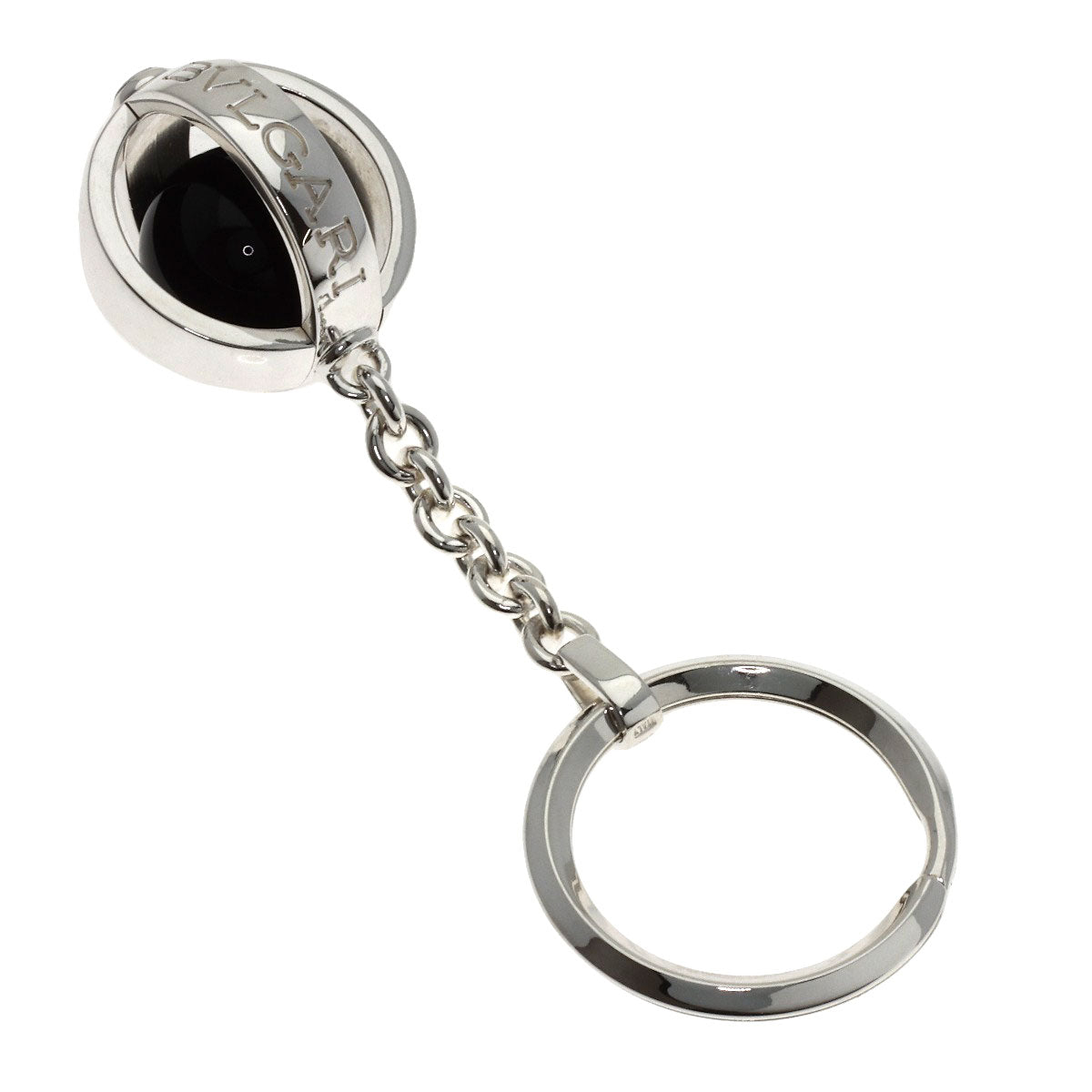 BVLGARI logo Key ring Silver Ladies [Used]
