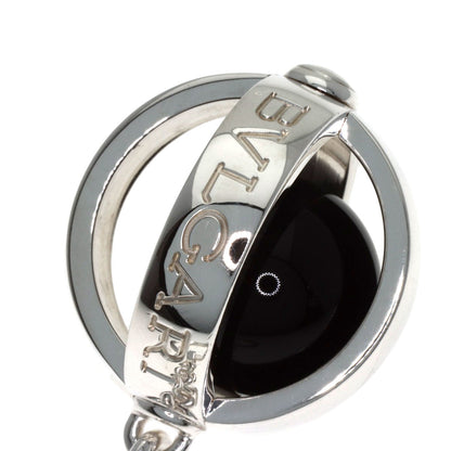 BVLGARI logo Key ring Silver Ladies [Used]