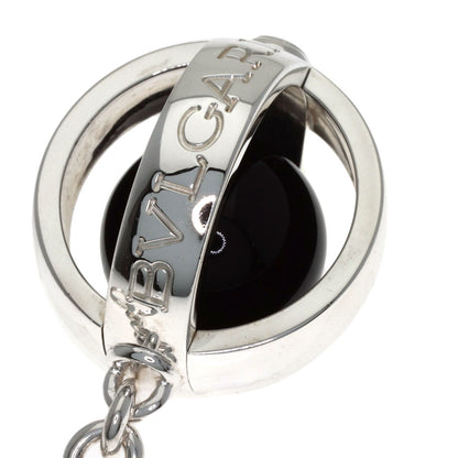 BVLGARI logo Key ring Silver Ladies [Used]