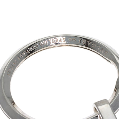 BVLGARI logo Key ring Silver Ladies [Used]