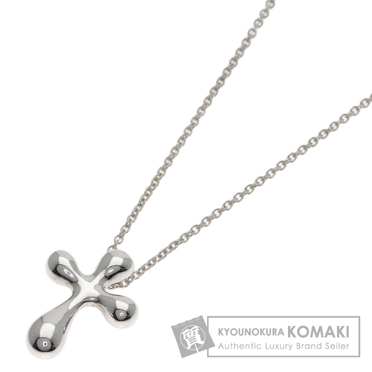 TIFFANY&Co. Small cross Necklace Silver Ladies [Used]