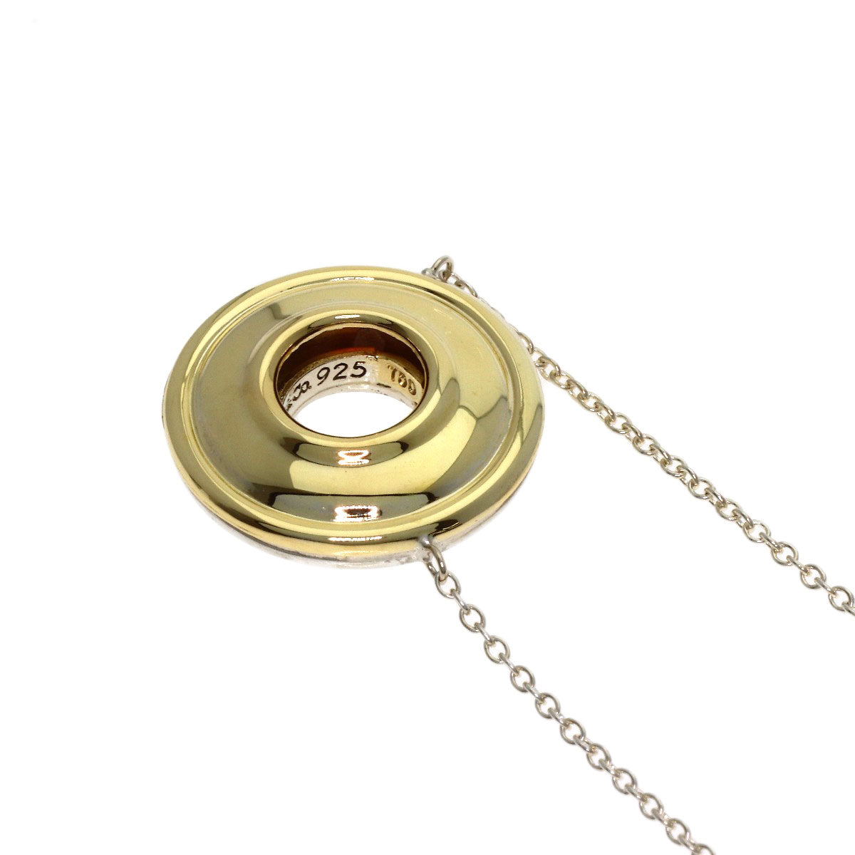 TIFFANY&Co. Circle Necklace Silver 18K Yellow GoldLadies [Used]