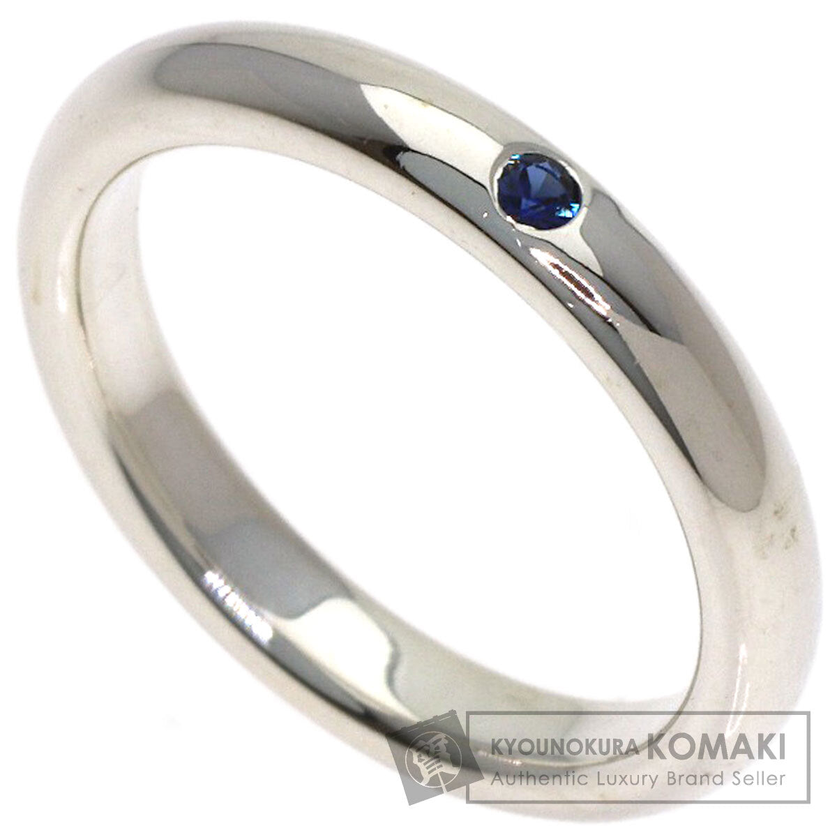 TIFFANY&Co. stacking band sapphire Ring Silver Ladies [Used]