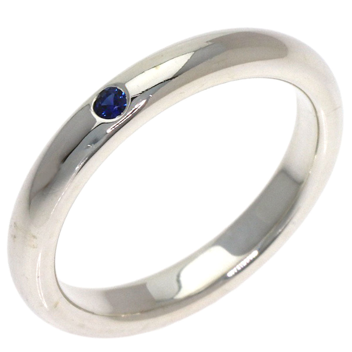 TIFFANY&Co. stacking band sapphire Ring Silver Ladies [Used]