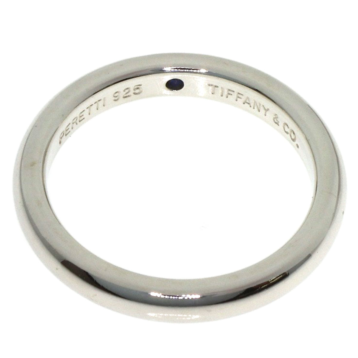 TIFFANY&Co. stacking band sapphire Ring Silver Ladies [Used]