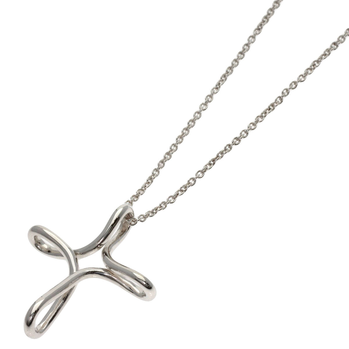 TIFFANY&Co. Open cross Necklace Silver Ladies [Used]
