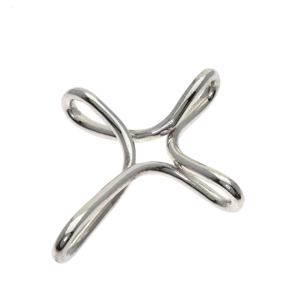 TIFFANY&Co. Open cross Pendant top Silver Ladies [Used]