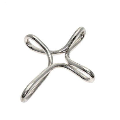TIFFANY&Co. Open cross Pendant top Silver Ladies [Used]