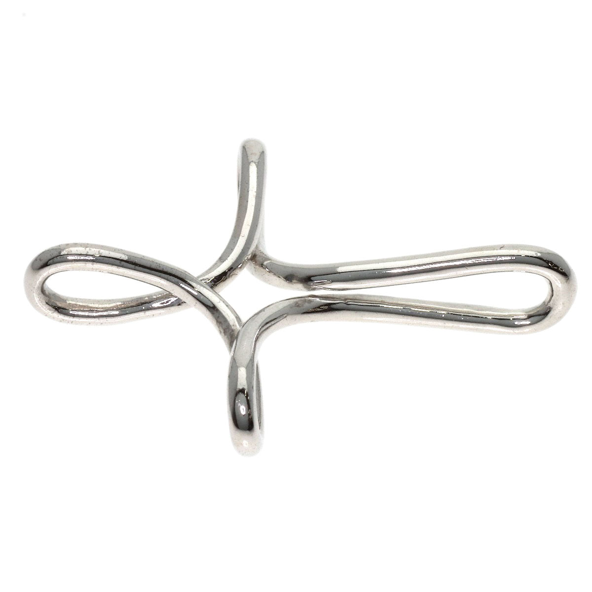 TIFFANY&Co. Open cross Pendant top Silver Ladies [Used]
