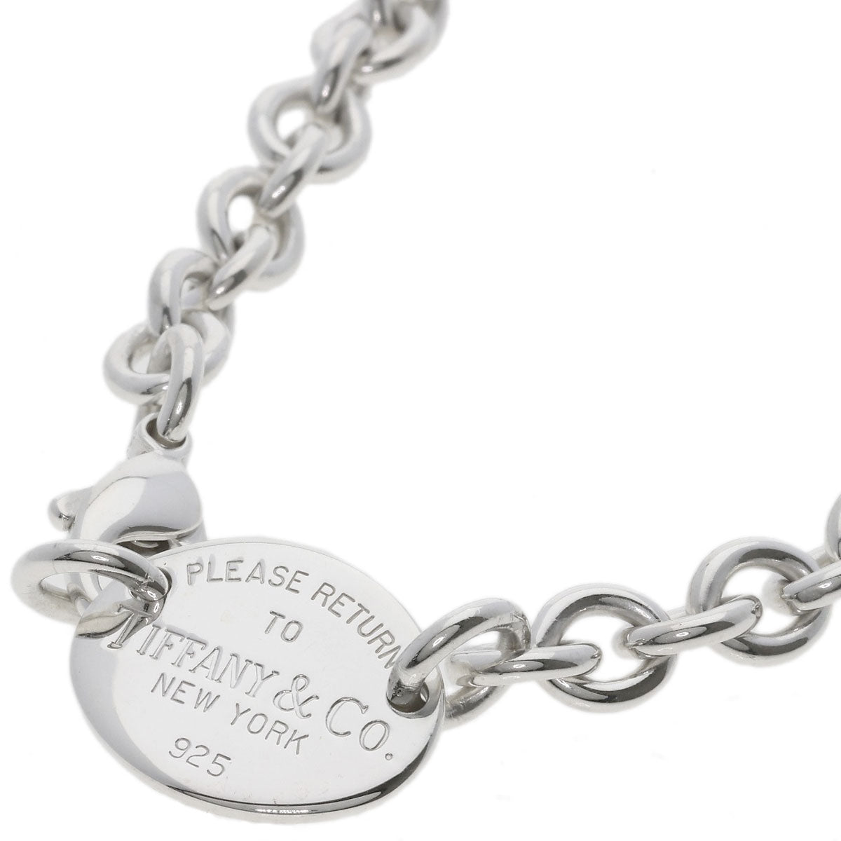 TIFFANY&Co. Return to oval tag Necklace Silver Ladies [Used]