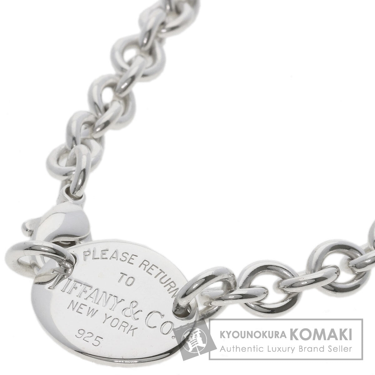 TIFFANY&Co. Return to oval tag Necklace Silver Ladies [Used]