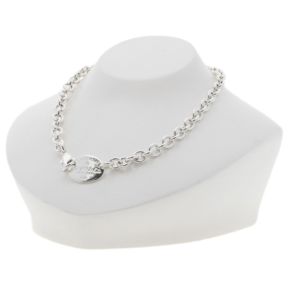 TIFFANY&Co. Return to oval tag Necklace Silver Ladies [Used]