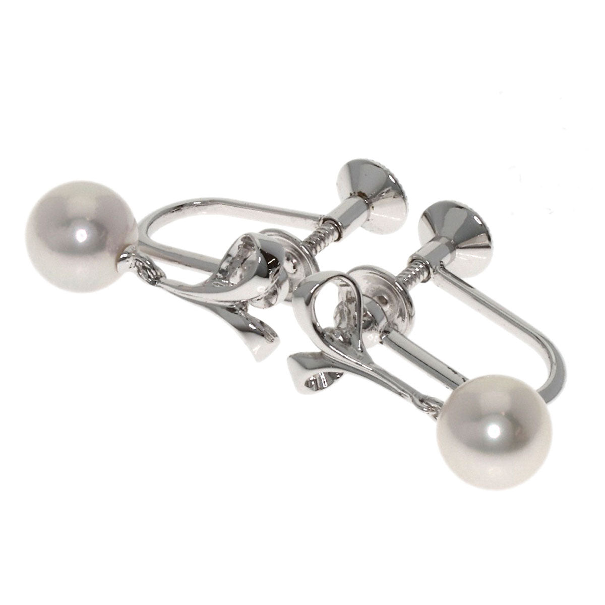 MIKIMOTO Pearl Pearl Earring Silver Ladies [Used]
