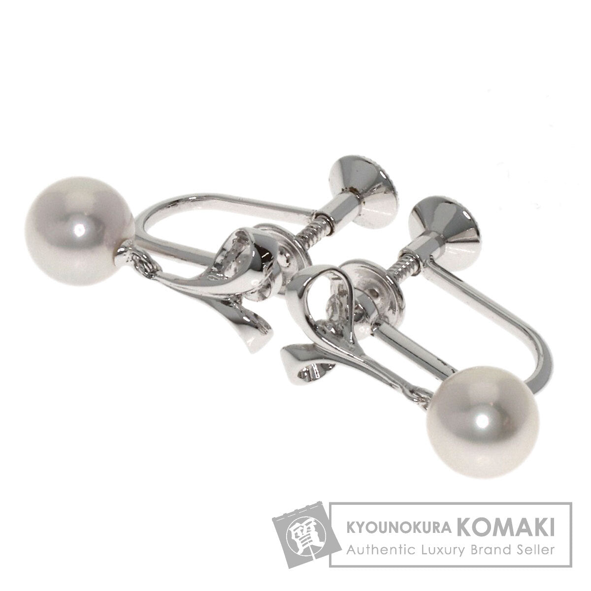 MIKIMOTO Pearl Pearl Earring Silver Ladies [Used]
