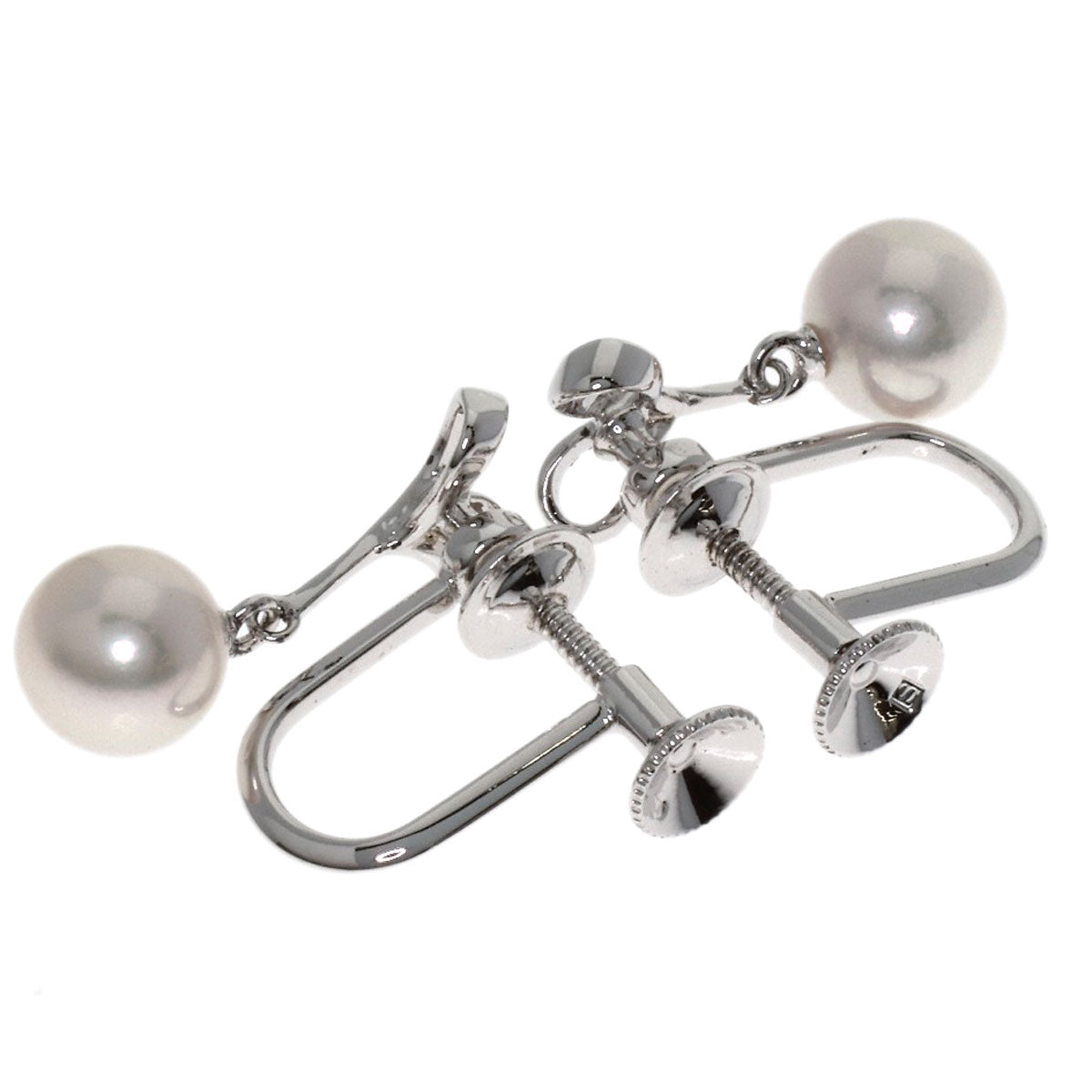 MIKIMOTO Pearl Pearl Earring Silver Ladies [Used]