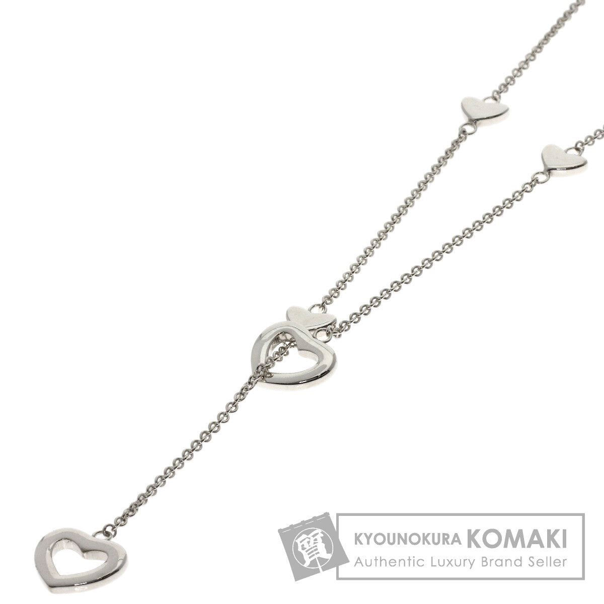 TIFFANY&Co. Heart Link Lariat Necklace Silver Ladies [Used]