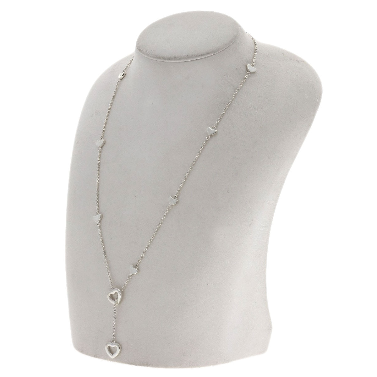 TIFFANY&Co. Heart Link Lariat Necklace Silver Ladies [Used]