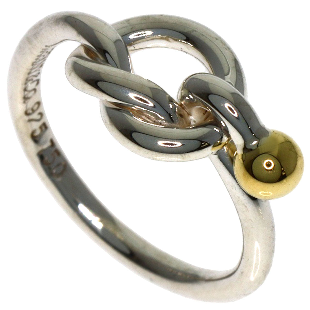 TIFFANY&Co. Love knot Ring Silver 18K Yellow GoldLadies [Used]