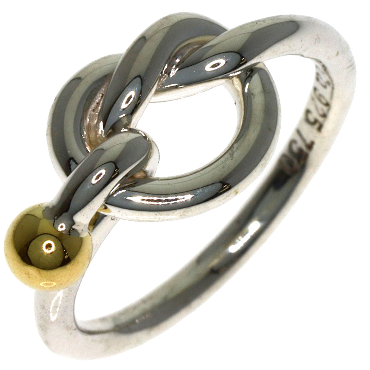 TIFFANY&Co. Love knot Ring Silver 18K Yellow GoldLadies [Used]