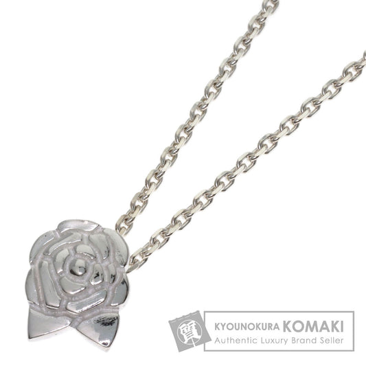 CHANEL Camelia Necklace Silver Ladies [Used]