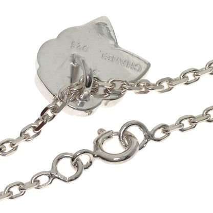CHANEL Camelia Necklace Silver Ladies [Used]