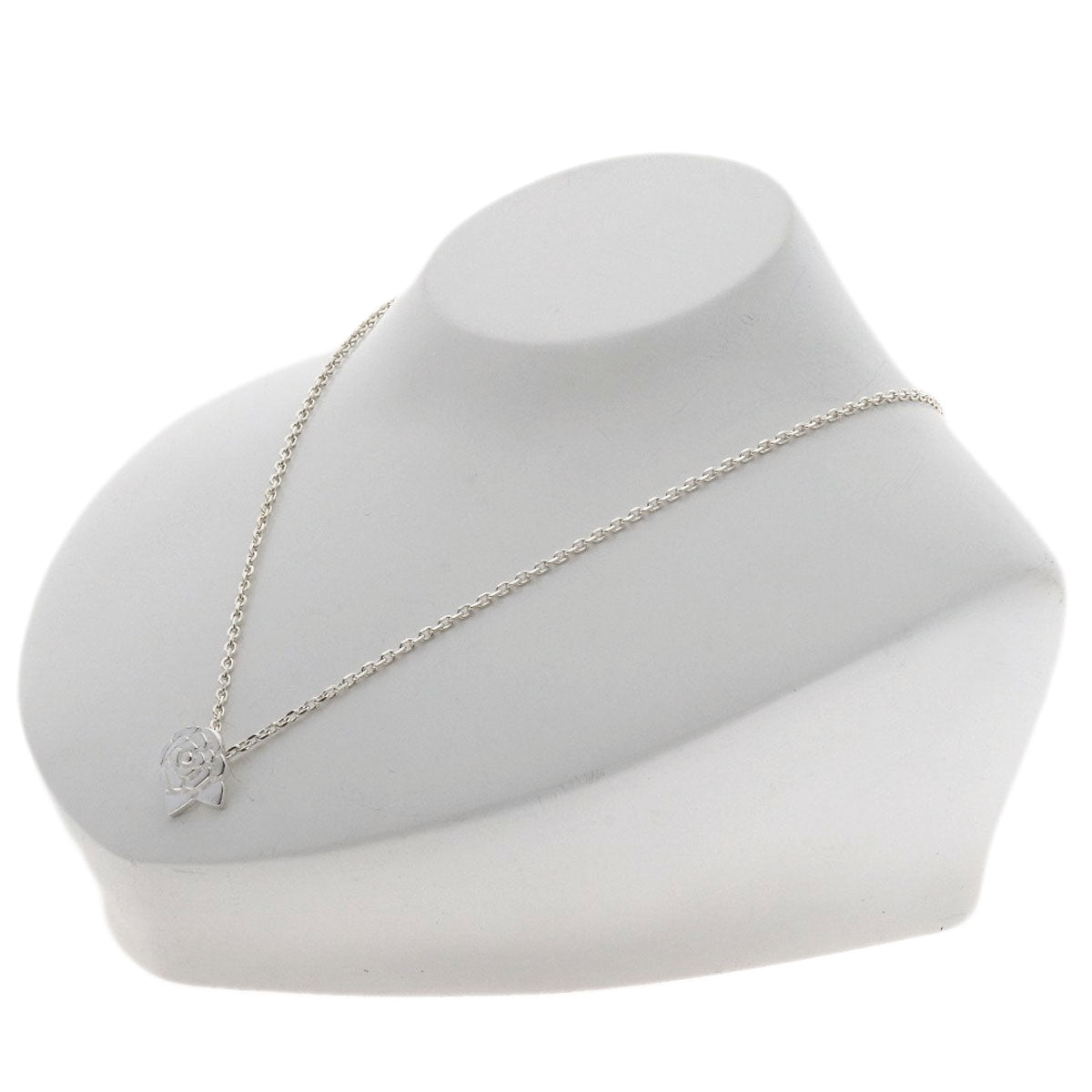 CHANEL Camelia Necklace Silver Ladies [Used]
