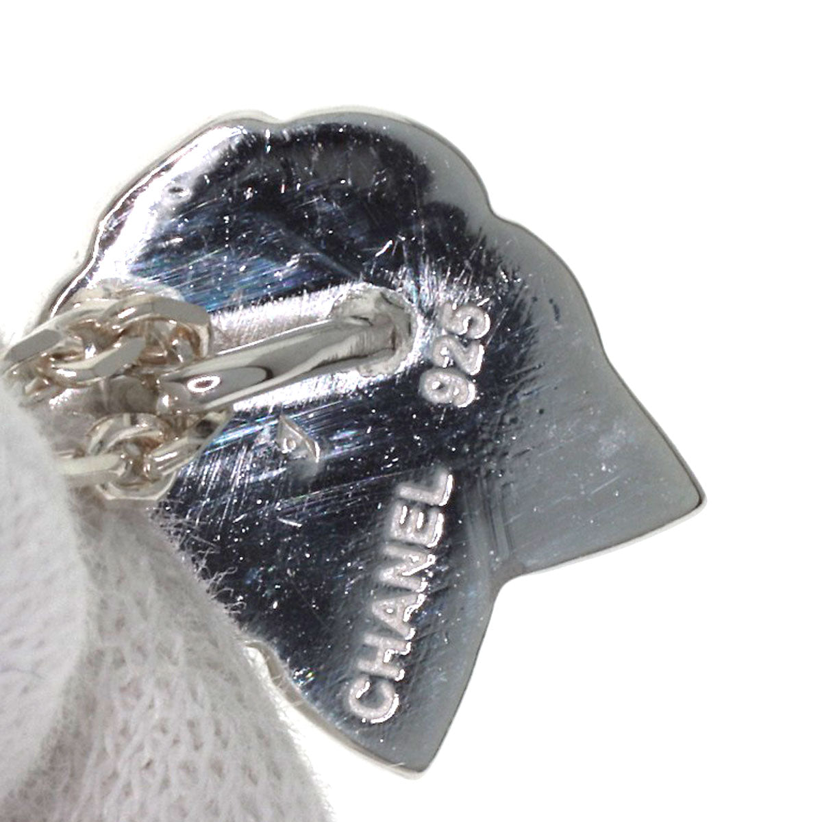 CHANEL Camelia Necklace Silver Ladies [Used]