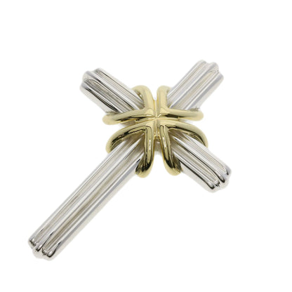 TIFFANY&Co. Signature cross Pendant top Silver 18K Yellow GoldLadies [Used]
