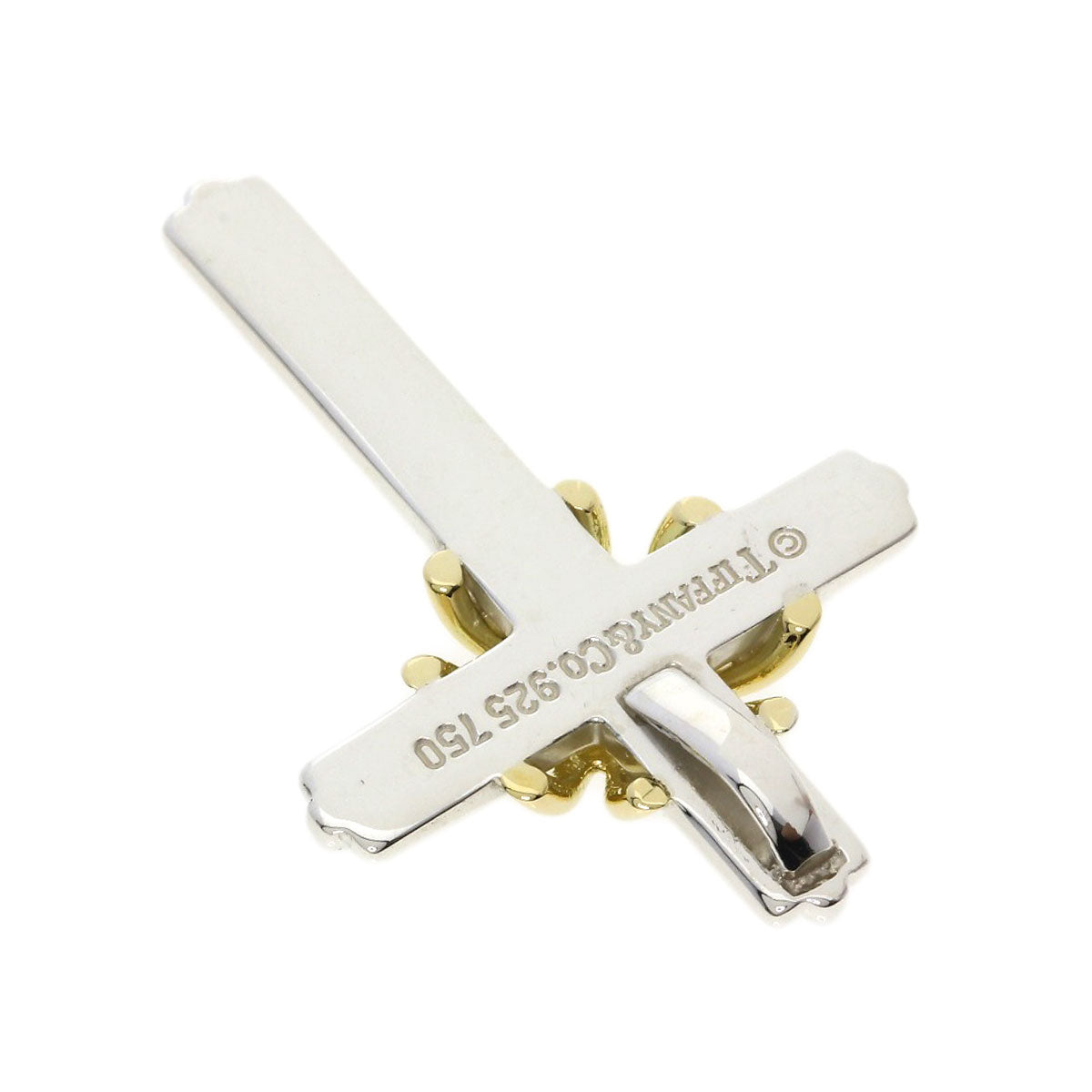 TIFFANY&Co. Signature cross Pendant top Silver 18K Yellow GoldLadies [Used]