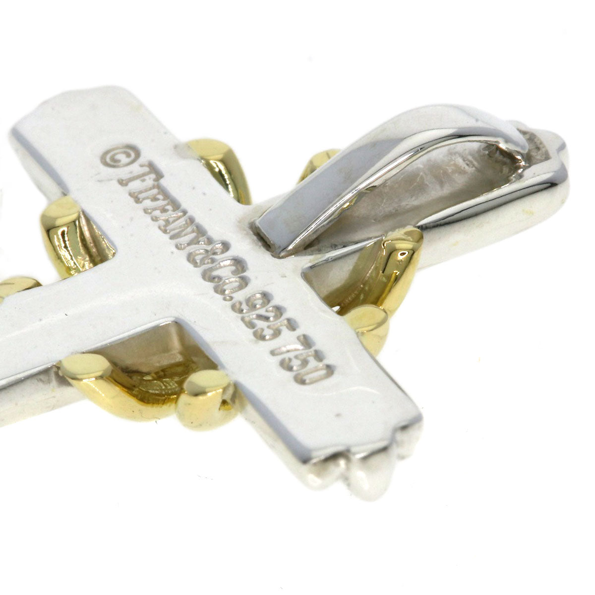 TIFFANY&Co. Signature cross Pendant top Silver 18K Yellow GoldLadies [Used]