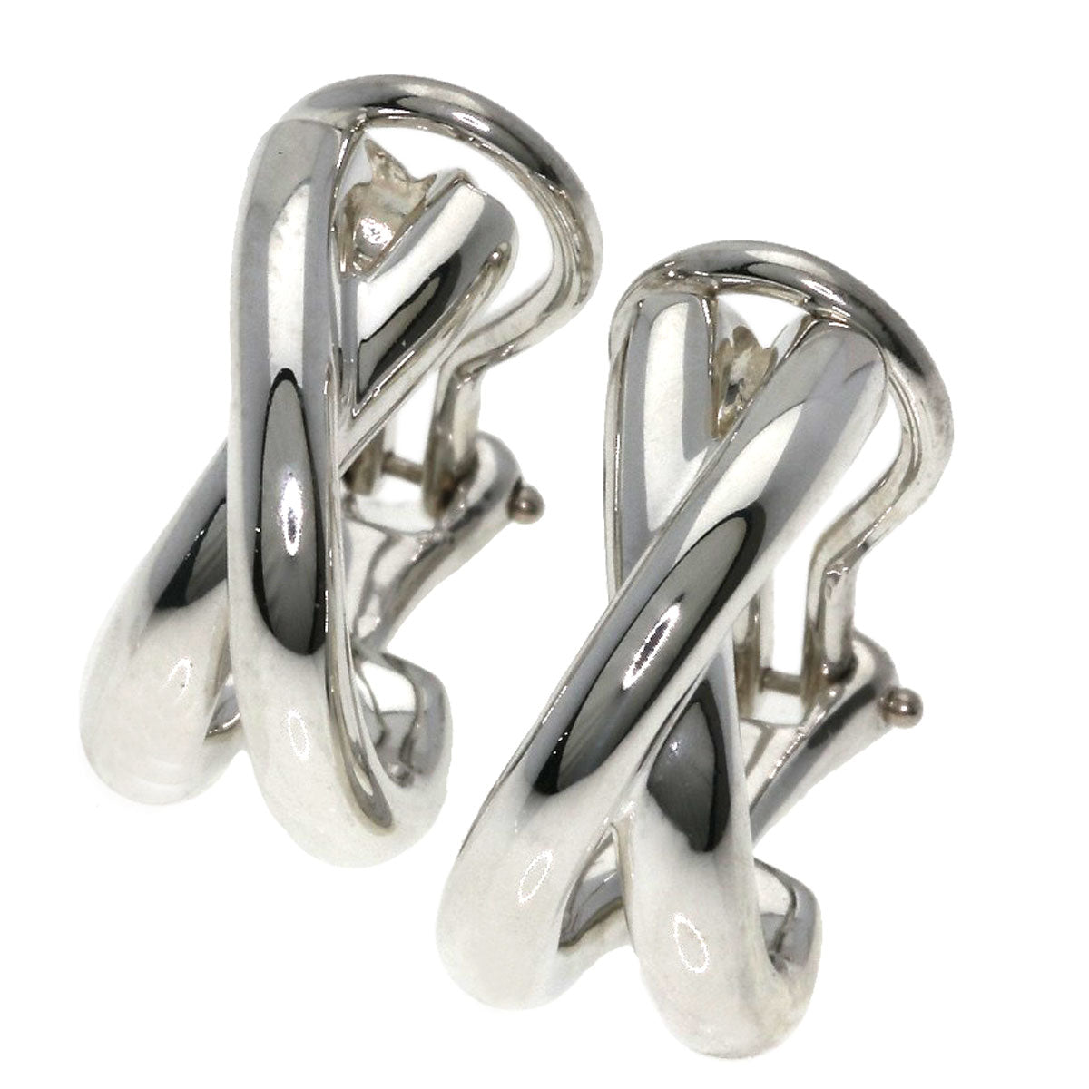 TIFFANY&Co. Paloma Picasso Cross Earring Silver Ladies [Used]
