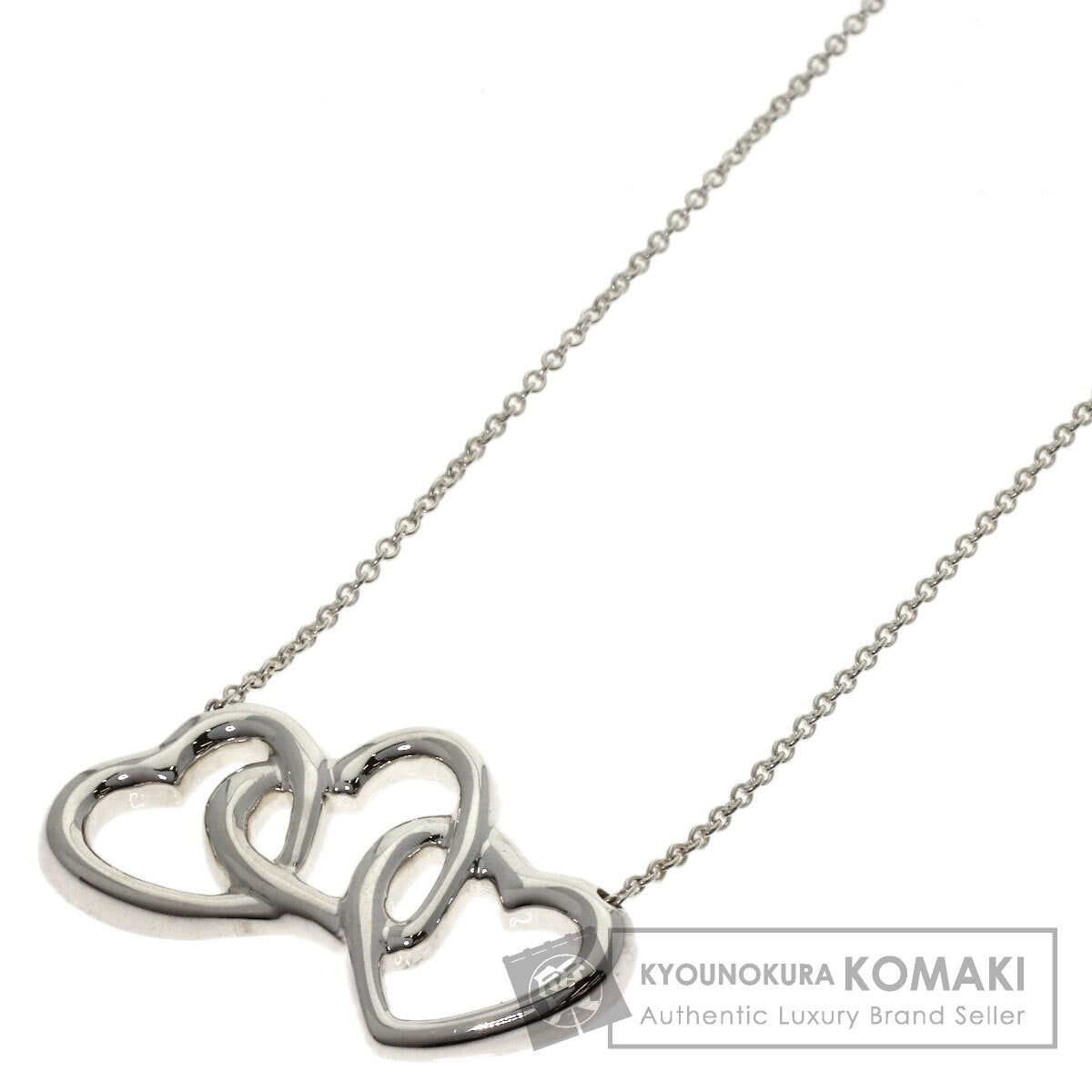 TIFFANY&Co. Triple heart Necklace Silver Ladies [Used]