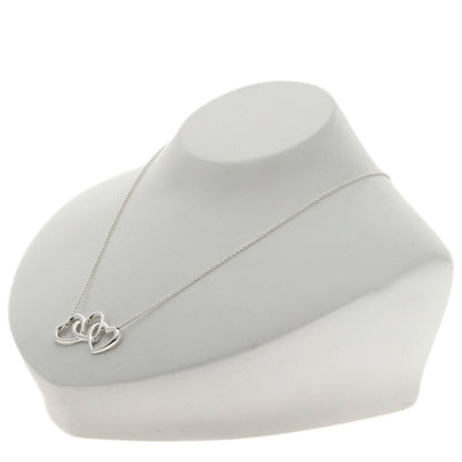 TIFFANY&Co. Triple heart Necklace Silver Ladies [Used]