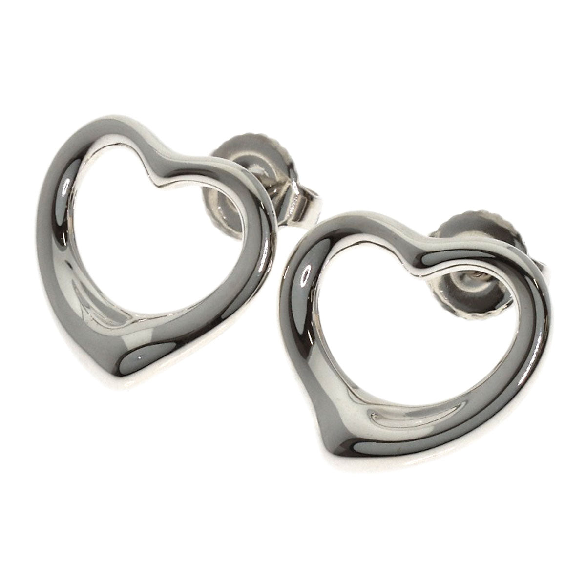 TIFFANY&Co. Open heart earring Silver K14WGLadies [Used]