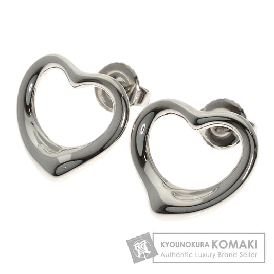 TIFFANY&Co. Open heart earring Silver K14WGLadies [Used]