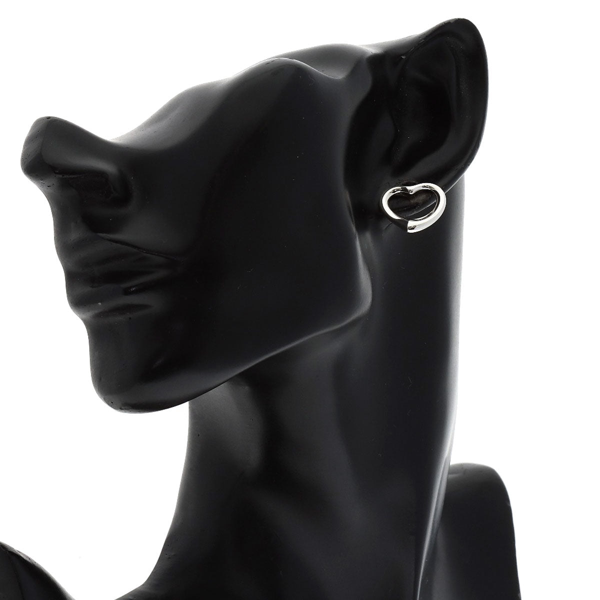 TIFFANY&Co. Open heart earring Silver K14WGLadies [Used]