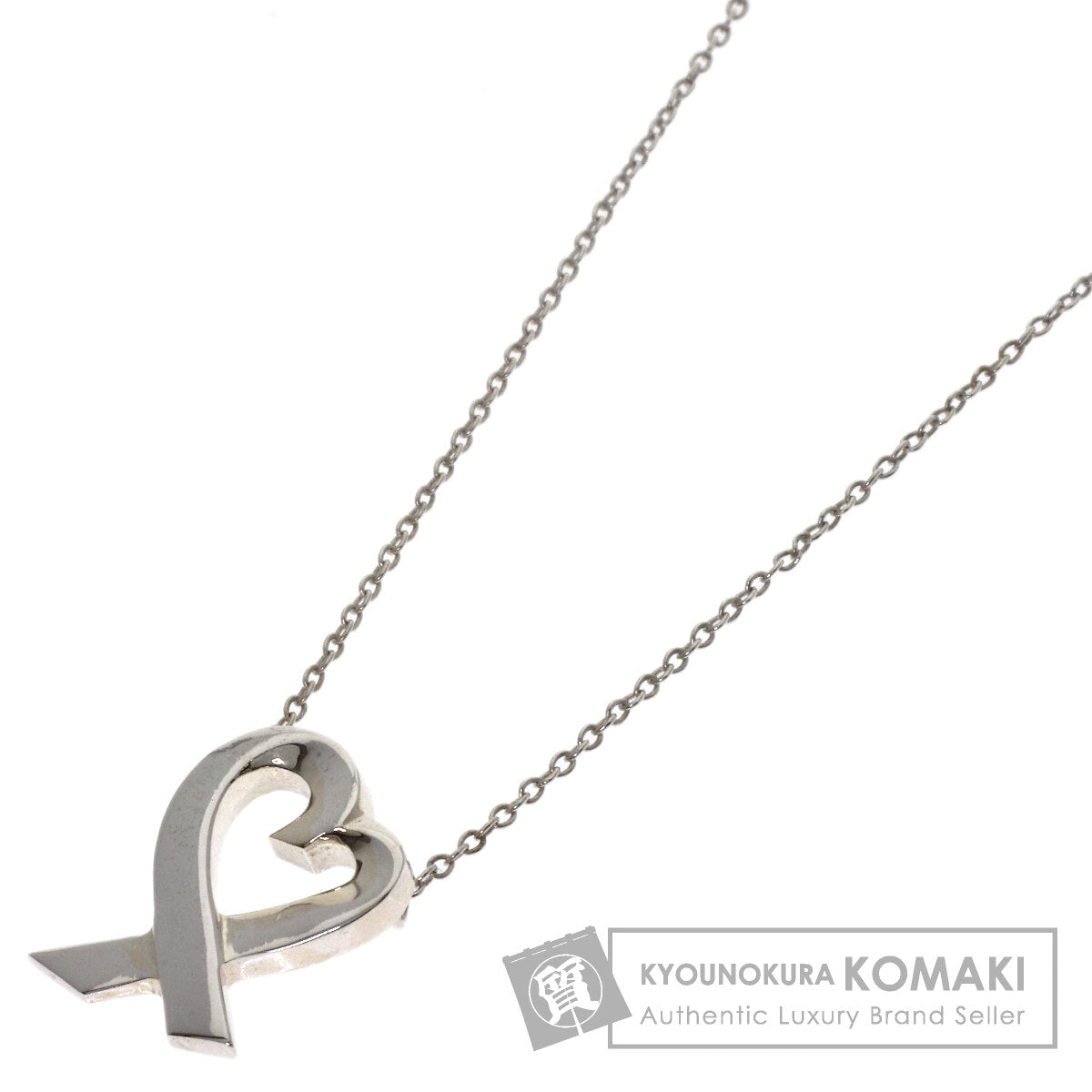 TIFFANY&Co. Loving heart Necklace Silver Ladies [Used]