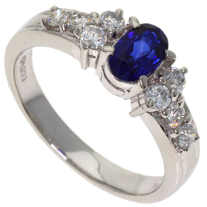 0.74ct Sapphire Diamond Ring Platinum PT900 5.7g　Ladies