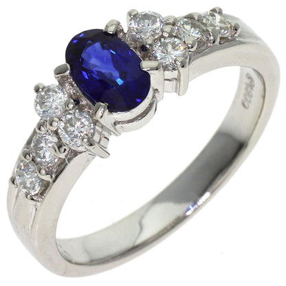 0.74ct Sapphire Diamond Ring Platinum PT900 5.7g　Ladies
